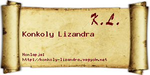 Konkoly Lizandra névjegykártya